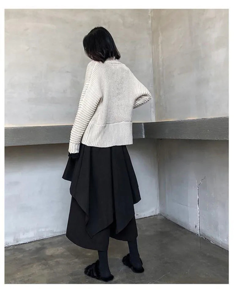 Women's Gothic Irregular Long Culottes Skirts