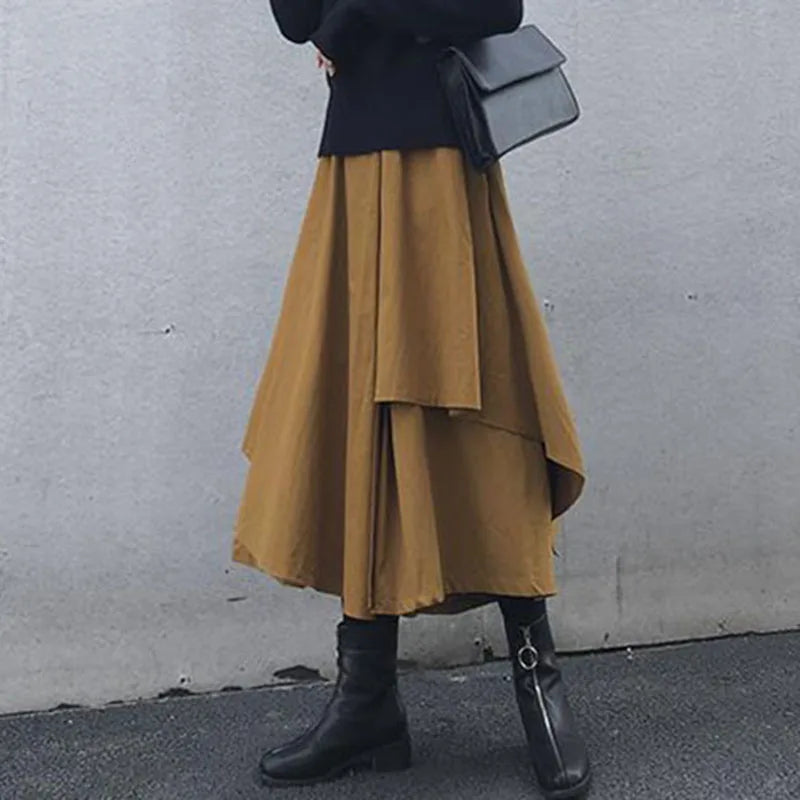 Women's Gothic Irregular Long Culottes Skirts