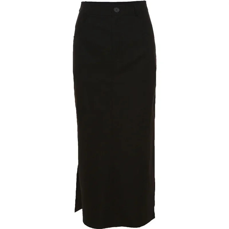 Gothic Punk Midi Skirt | Dark Grunge High Rise Slim Style 10