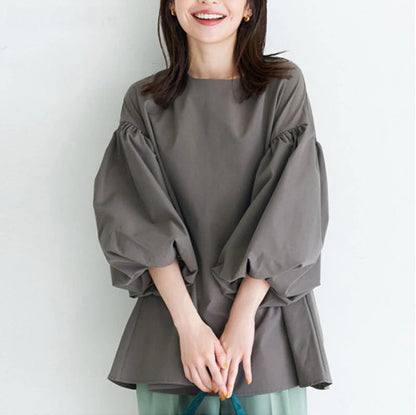 Vintage Puff Sleeve Blouse | Spring Summer Lace-Up -  Écru Doux