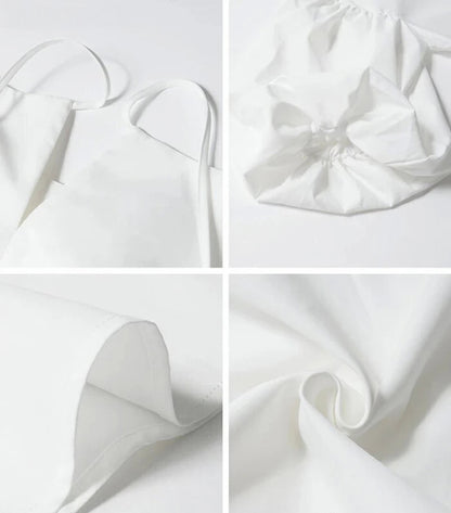 Vintage Puff Sleeve Blouse | Spring Summer Lace-Up -  Écru Doux