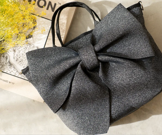 Ribbon Tote Bag | Lightweight Neoprene 2-Way Shoulder Bag -  Écru Doux