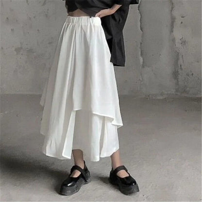 Women's Gothic Irregular Long Culottes Skirts