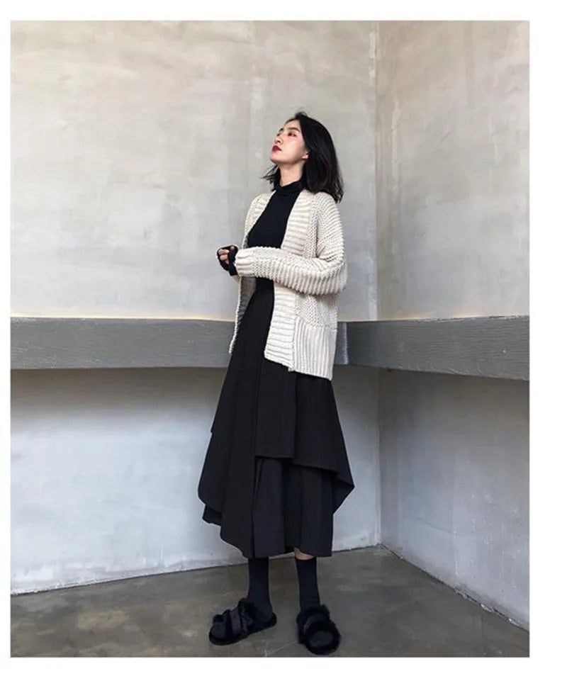 Women's Gothic Irregular Long Culottes Skirts