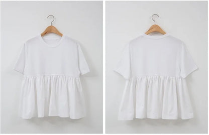 Korean Style Chic Pleated Loose T-Shirt