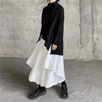 Women's Gothic Irregular Long Culottes Skirts