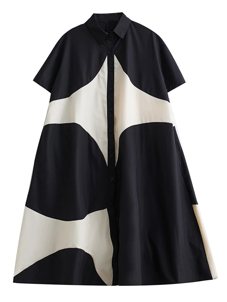 Vintage Patchwork Shirt Dress | Effortless Style Summer 2025 -  Écru Doux