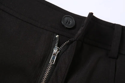 Midi Dark Grunge Tag Split Mall Gothic Punk High Raise Slim Long Skirt
