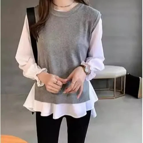 Asian Fashion Knit Sweater Set | Two-Piece Coordinated Outfit -  Écru Doux