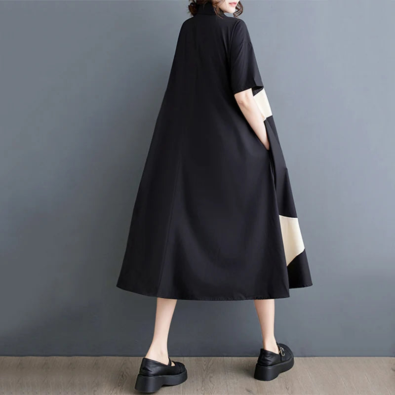 Vintage Patchwork Shirt Dress | Effortless Style Summer 2025 -  Écru Doux