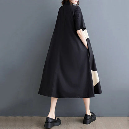Vintage Patchwork Shirt Dress | Effortless Style Summer 2025 -  Écru Doux