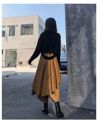 Women's Gothic Irregular Long Culottes Skirts