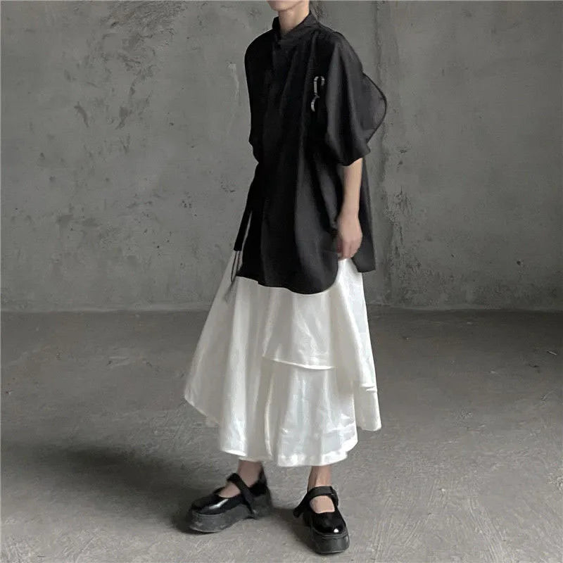 Women's Gothic Irregular Long Culottes Skirts