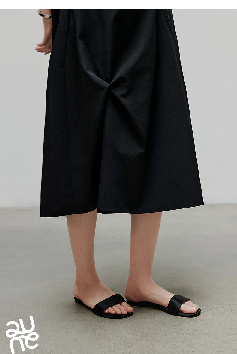 TOYOUTH Elegant Dress 2025 | Summer O-Neck Midi Style -  Écru Doux