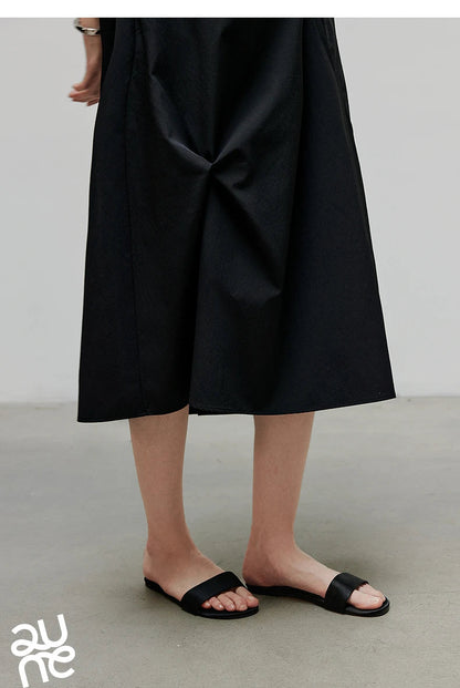 TOYOUTH Elegant Dress 2025 | Summer O-Neck Midi Style -  Écru Doux