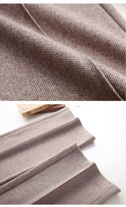 Autumn / Winter Woollen Wide Leg Ankle Length Pants