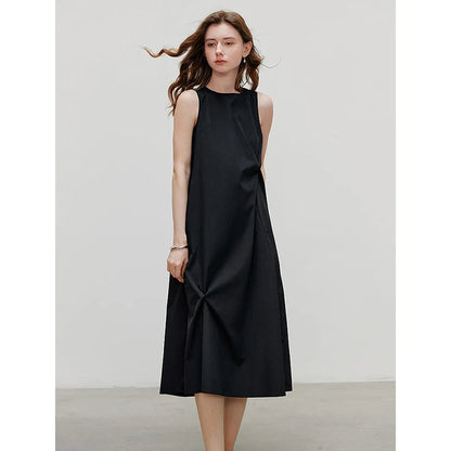 TOYOUTH Elegant Dress 2025 | Summer O-Neck Midi Style -  Écru Doux