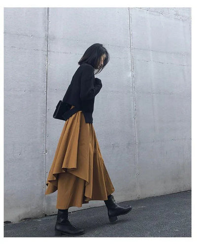Women's Gothic Irregular Long Culottes Skirts