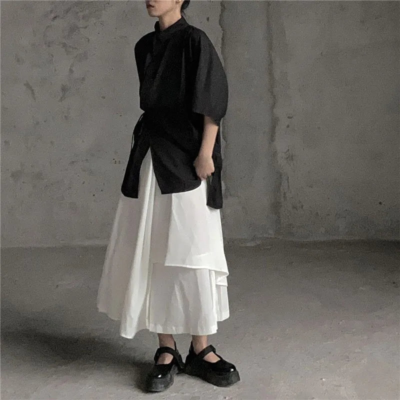 Women's Gothic Irregular Long Culottes Skirts