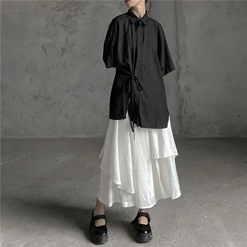Women's Gothic Irregular Long Culottes Skirts