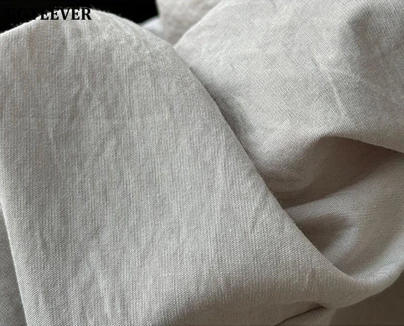 BGTEEVER Summer A-Line Dress | Slim Waist O-Neck Mid-Length