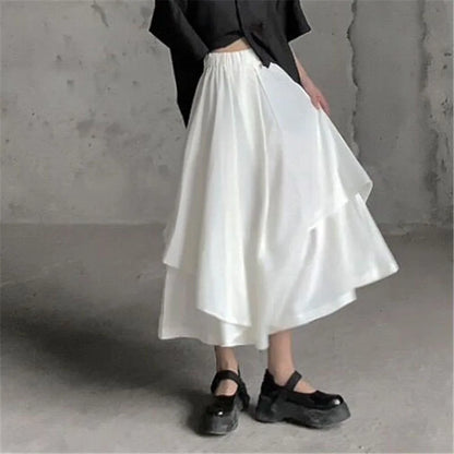 Women's Gothic Irregular Long Culottes Skirts