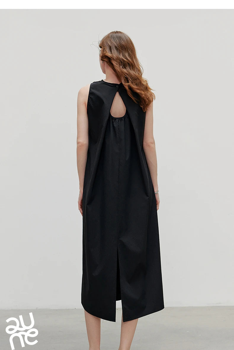 TOYOUTH Elegant Dress 2025 | Summer O-Neck Midi Style -  Écru Doux