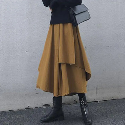 Women's Gothic Irregular Long Culottes Skirts