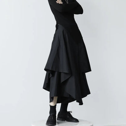 Women's Gothic Irregular Long Culottes Skirts