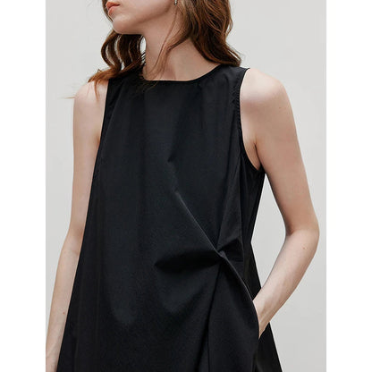 TOYOUTH Elegant Dress 2025 | Summer O-Neck Midi Style -  Écru Doux