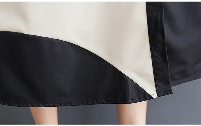 Vintage Patchwork Shirt Dress | Effortless Style Summer 2025 -  Écru Doux