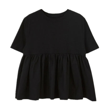 Korean Style Chic Pleated Loose T-Shirt