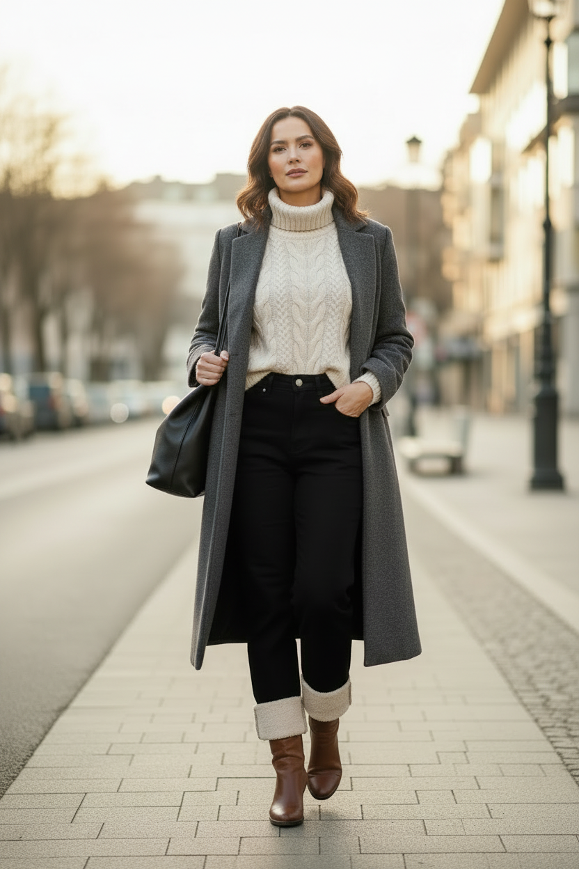 Thick Fleece Winter Jeans Young Japanese Street Style